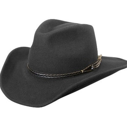 Stylish Wool Fedora Hats with Decorative Bands for Men