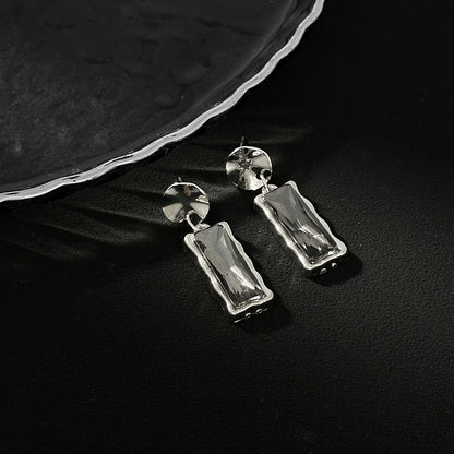 Trendy Geometric Acrylic Pendant Necklace Stylish Beaded Chain Jewelry