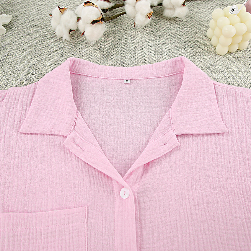 Flounce Solid Color Homewear Sets