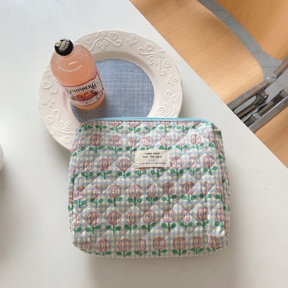 Cosbai - Floral Storage Purse Cosmetic Bag