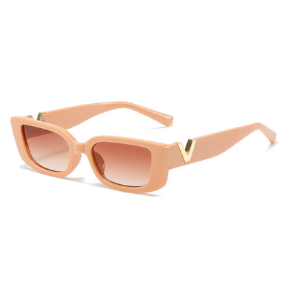 Square Frame Sunglasses V-Shape Trendy Fashion Eyewear