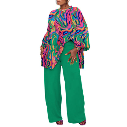 Trendy Casual Plus Size Two-Piece Set
