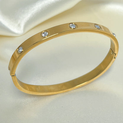 Starlight Stainless Steel Bracelet Elegant Gold-Plated Jewelry