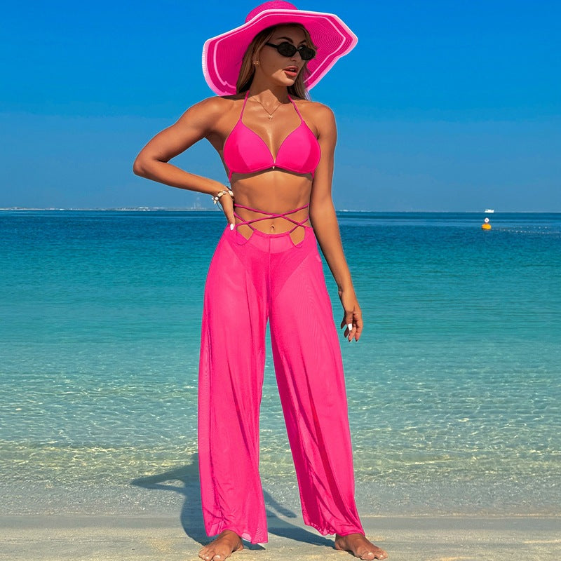 Women’S Swimsuit Three-Piece Set With Bikini And Cover-Up
