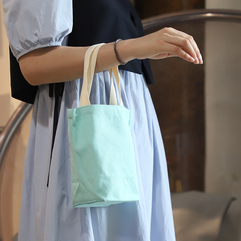 Solid Color Minimalist Canvas Tote Bag