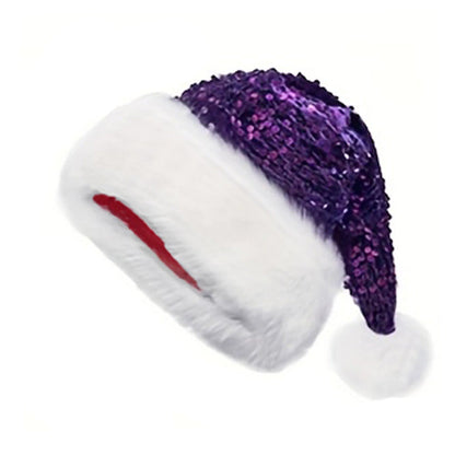 Sparkling Sequins Knitted Party Beanie Santa Hat