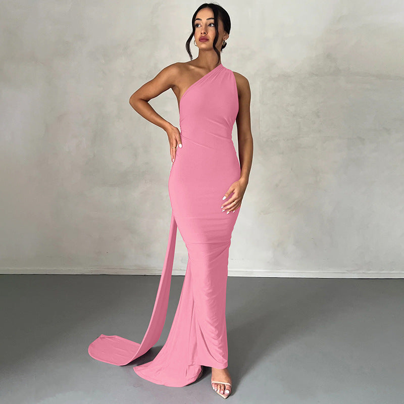 Summer New Sexy Backless Ruched Midi Dress