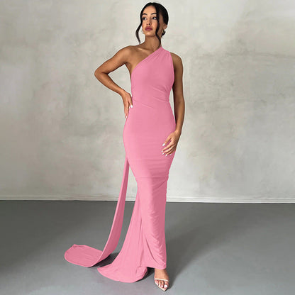 Summer New Sexy Backless Ruched Midi Dress