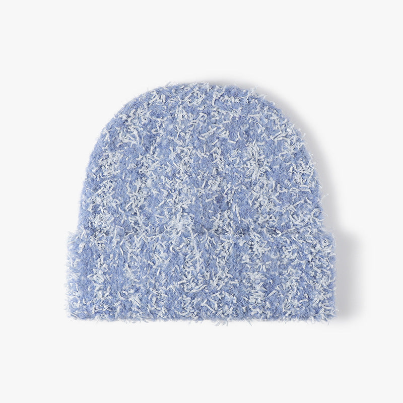 Soft Fuzzy Solid Color Thicken Knit Beanie