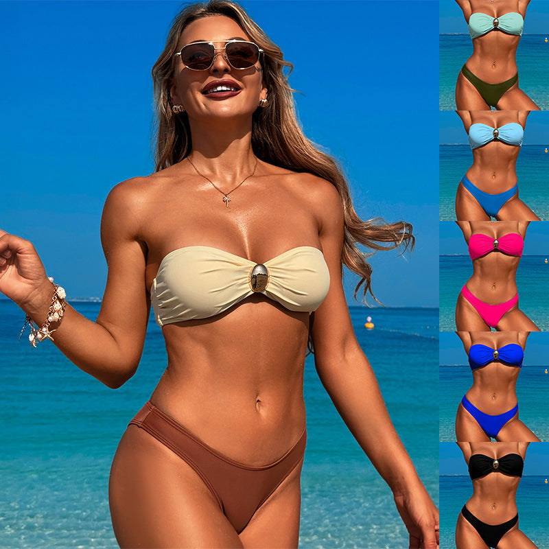 Three-Piece Bikini Set With Beach Pants For Women