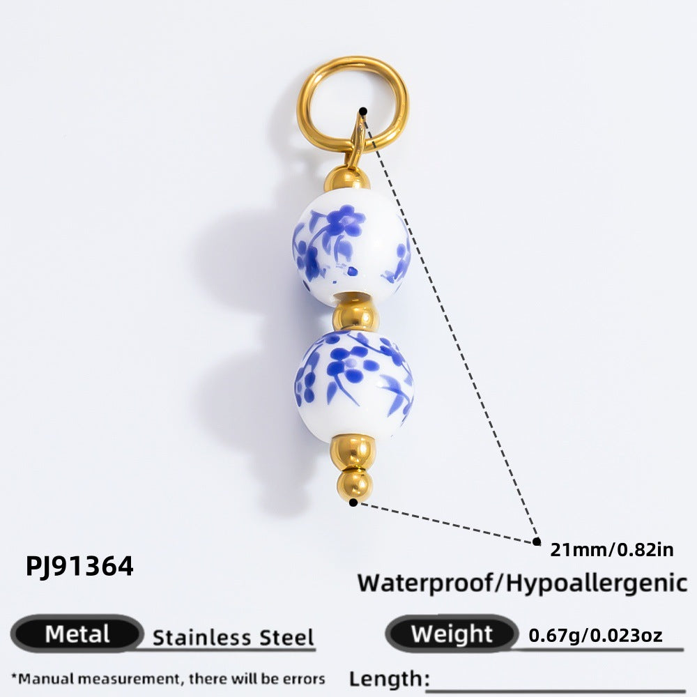 Handmade Stainless Steel 18K Gold Plated Earrings and Necklace Set
