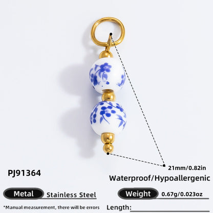 Handmade Stainless Steel 18K Gold Plated Earrings and Necklace Set