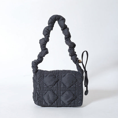 Trendy Cloud Shoulder Bag Wrinkled Nylon Crossbody Bag