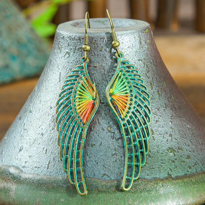 Fashionable Retro Round Flower Drop Earrings for Women