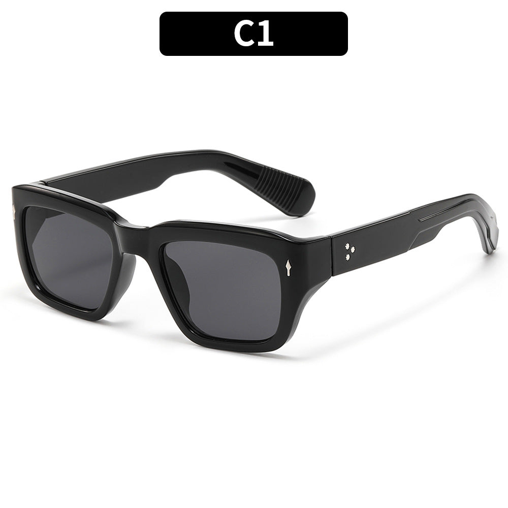 Retro Square Hip-Hop Sunglasses Fashionable Outdoor UV400 Protection