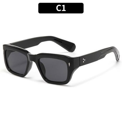 Retro Square Hip-Hop Sunglasses Fashionable Outdoor UV400 Protection