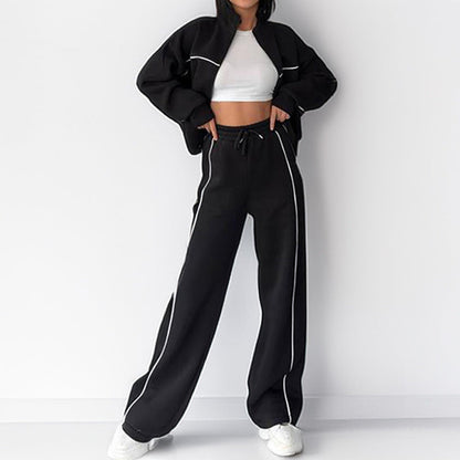 Women's Casual Hoodie Set Solid Color Polyester All-Season Activewear