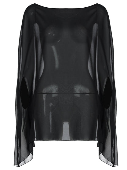 Casual Sheer Loose-Fitting Chiffon Top for Women