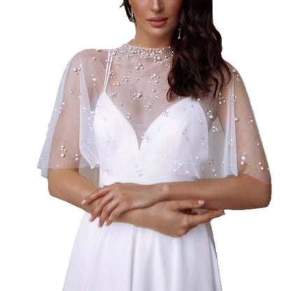 Chic Pearl Detail Long Sleeve Dress