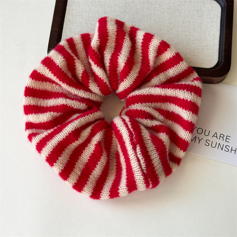Color Block Striped Elastic Hair Tie