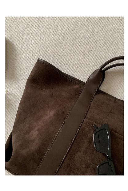 Simple Large Capacity Suede Tote Bag