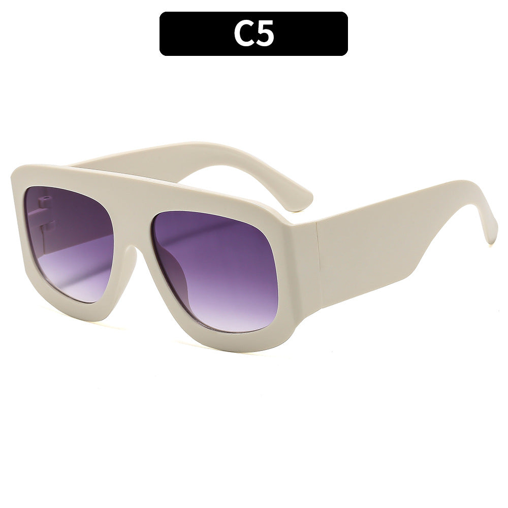 Trendy Square Frame UV400 Sunglasses Stylish Summer Eyewear