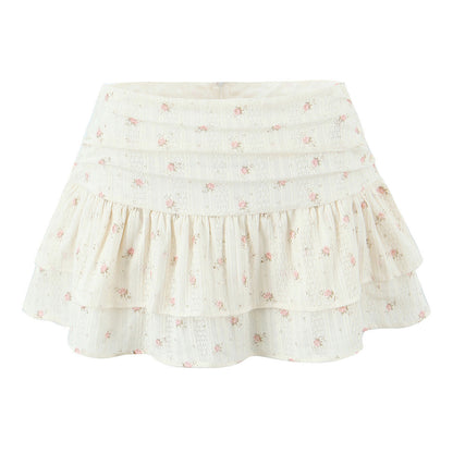 Trendy Floral Crop Top and Skirt Set
