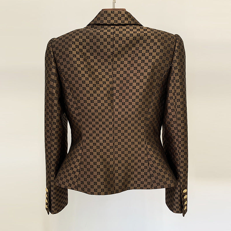 Lion Double-Breasted Blazer Jacket