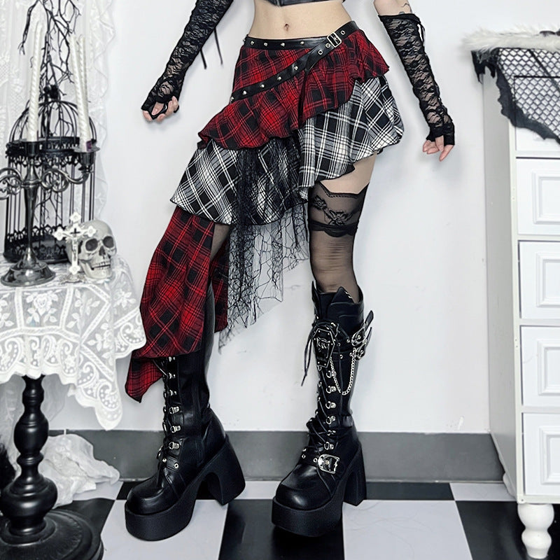 Bodycon Checkered Skirt Trendy Casual Sexy Midi Skirt