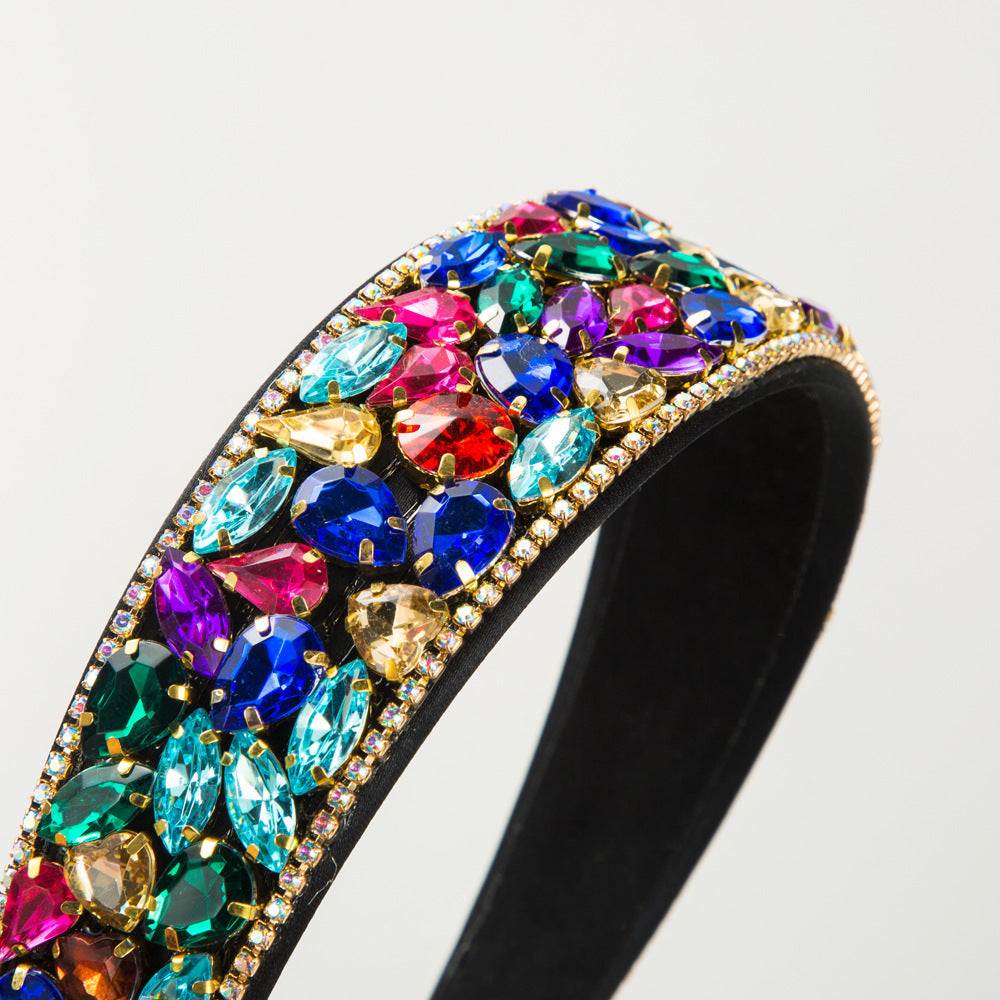 Fashionable Baroque Headband With Rhinestones For Women