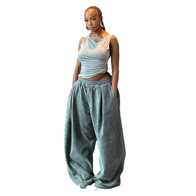 Casual High-Waisted Wide-Leg Pants For Women