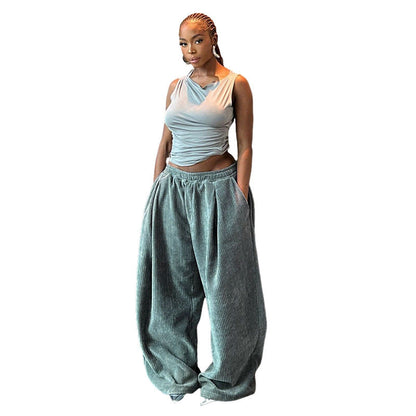 Casual High-Waisted Wide-Leg Pants For Women