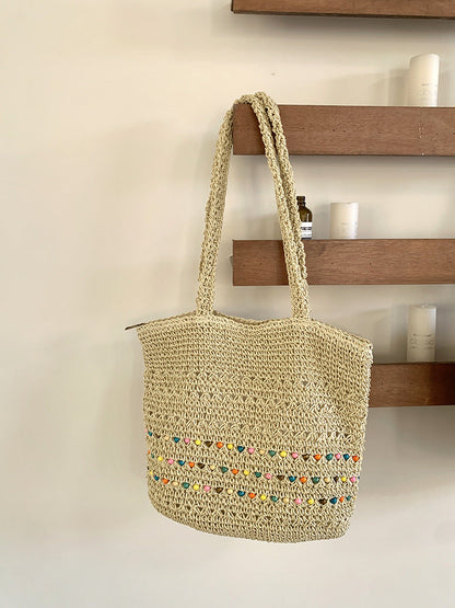 Woven Straw Tote Bag for Women, Stylish and Versatile