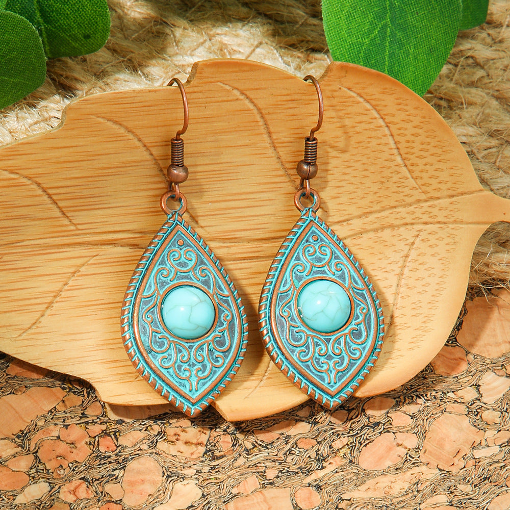 Bohemian Style Metal Earrings Vintage Tassel Earrings for Women