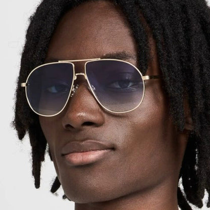 Trendy Unisex Retro Oversized Sunglasses with Geometric Design