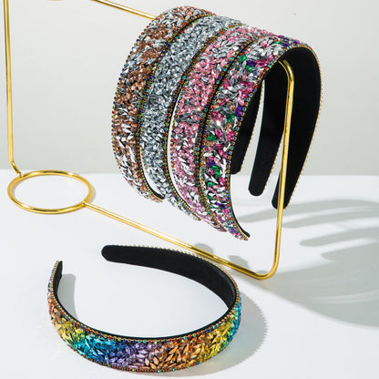 Trendy Baroque Colorful Rhinestone Headband for Women