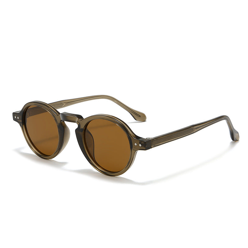 Retro Round Narrow Polarized Sunglasses