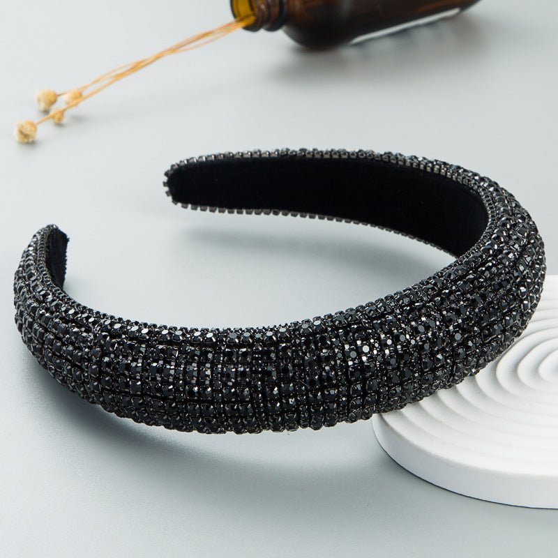 Baroque Crystal Sponge Headband For Women
