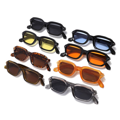 Narrow Frame Square Punk Sunglasses Trendy UV400 Protection