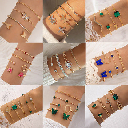 Vintage Geometric Twist Alloy Bracelet For Women