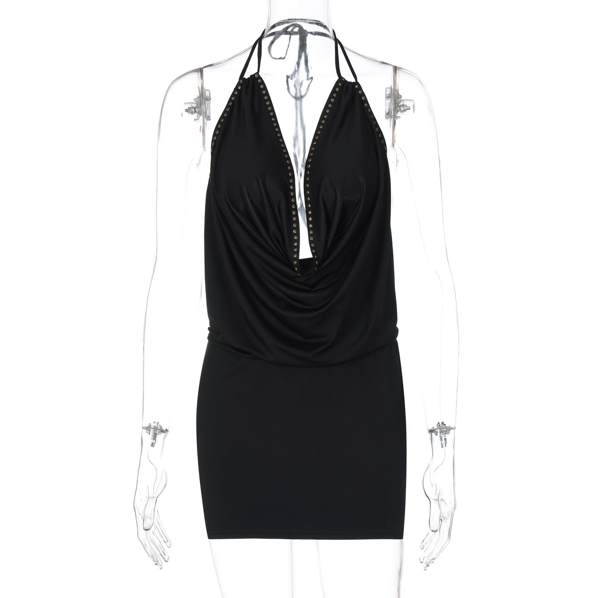 Sexy Deep V Cutout Back Bodycon Dress