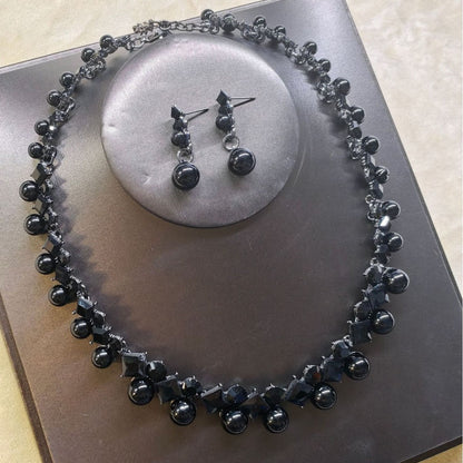 Trendy Pearl Gemstone Necklace Set for Women
