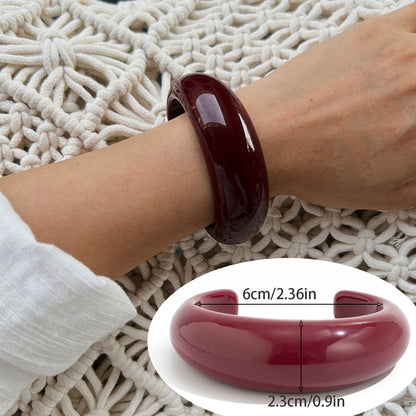 Elegant Resin Arc Bracelets And Acrylic Rings