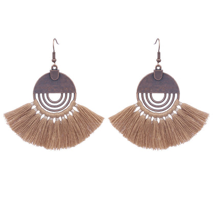 Ethnic Style Tassel Water Drop Alloy Earrings Set