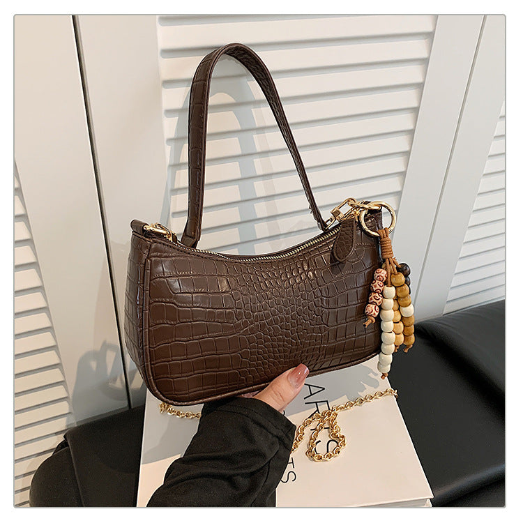 Trendy Croc Texture Mini Shoulder Bag for Women