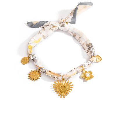 Heart Sun Pendant Necklace Lightweight Luxurious Style