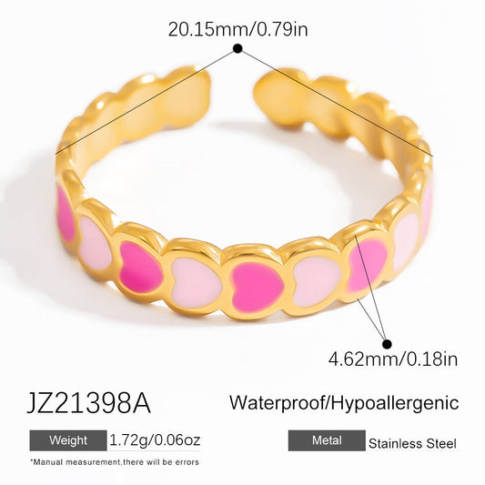 Trendy Open-Style Titanium Steel Rings for Women