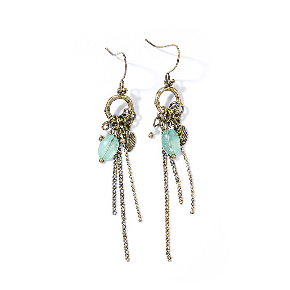 Bohemian Retro Tassel Earrings Vintage Style Travel Accessories