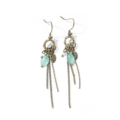 Bohemian Retro Tassel Earrings Vintage Style Travel Accessories
