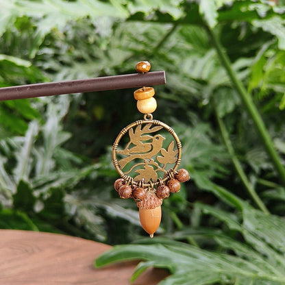 Flower Hairpin Handmade Alloy Hair Accessories Ethnic Style
